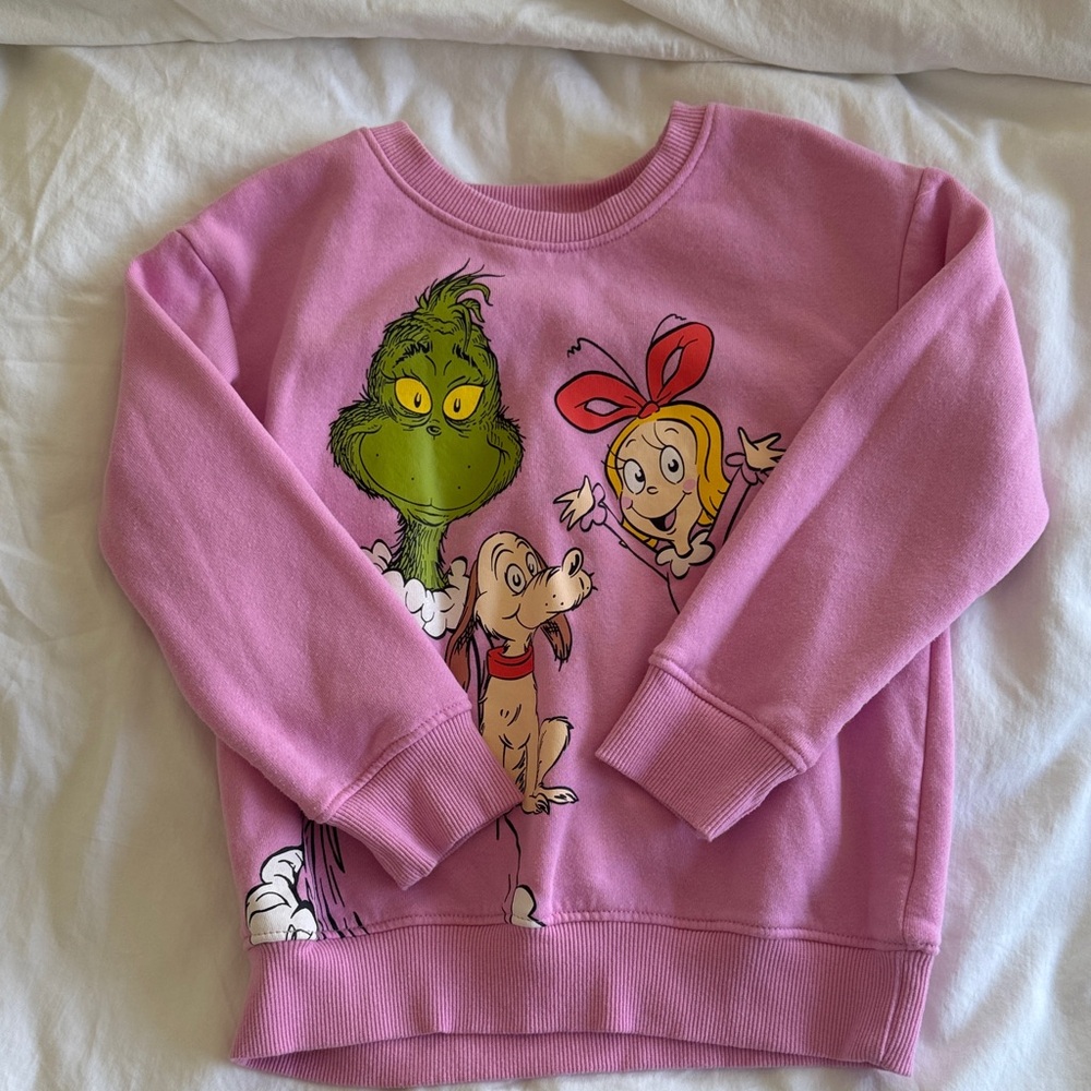 Kids Pink Grinch Graphic Sweatshirt, Size 5T